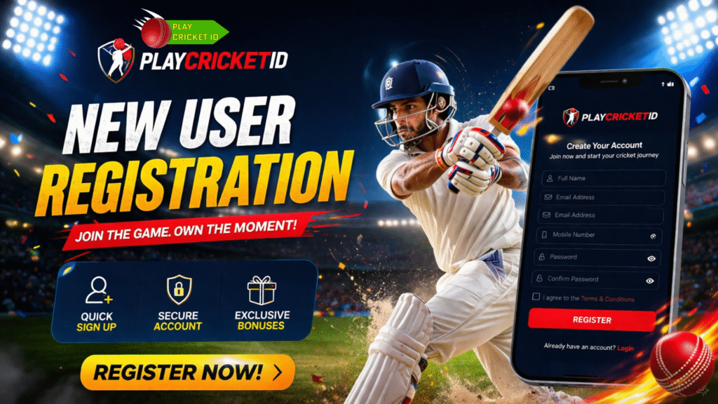 PlayCricketID New User Registration
